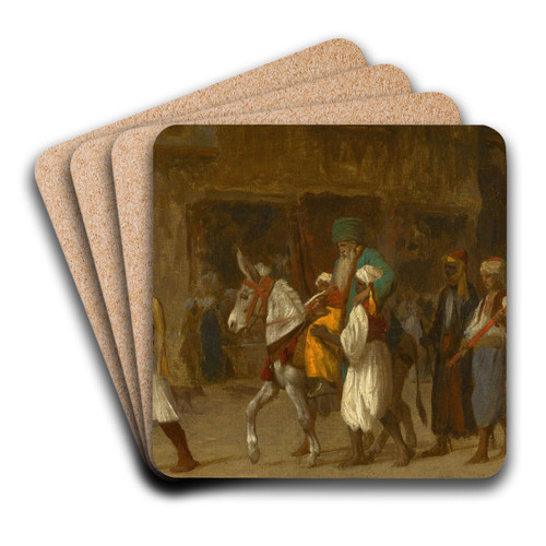 The Elders Procession by Jean-Lon Grme Art Drink Coaster set