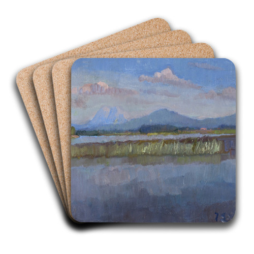 Chiemseeufer by Julius Exter Art Drink Coaster set Chiemseeufer by Julius Exter Art Drink Coaster set