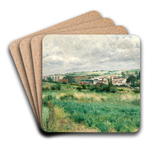 Landscape from Meudon by Johan Ericson Art Drink Coaster set