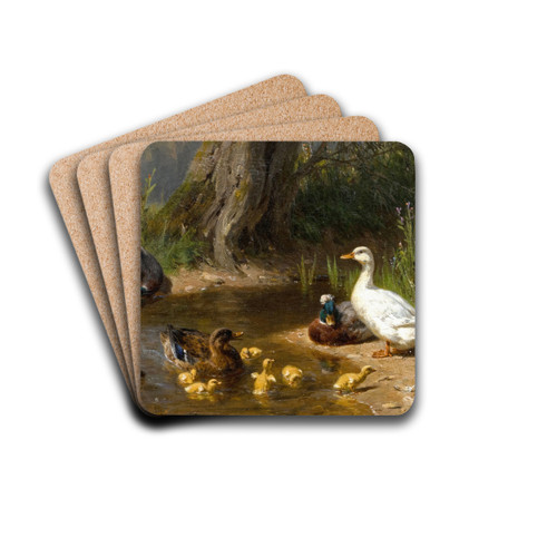 Enten am Wasser by Carl Jutz Drink Coasters - set of 4