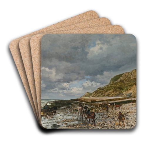Chevaux  La Pointe De La Hve by Claude Monet Art Drink Coaster set