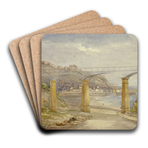 Scarborough by Elizabeth Murray Art Drink Coaster set