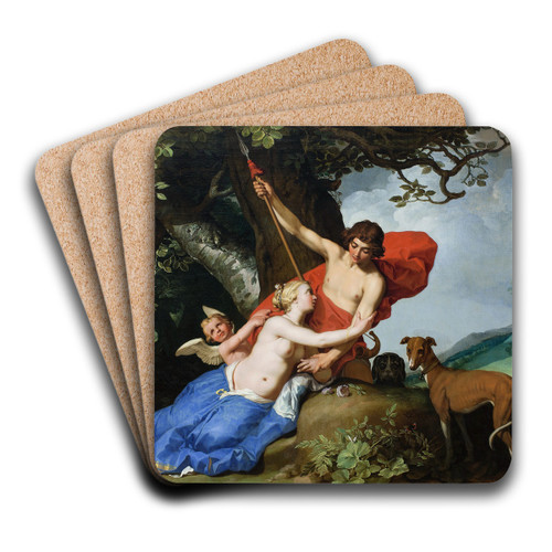 Venus and Adonis by Abraham Bloemaert Art Drink Coaster set