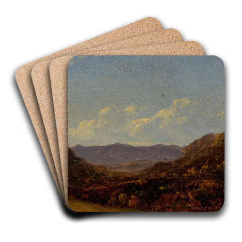 Landscape with Mountains by David Johnson Art Drink Coaster set