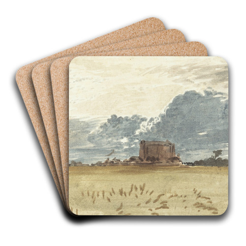 A View of the Fens by John Linnell Art Drink Coaster set
