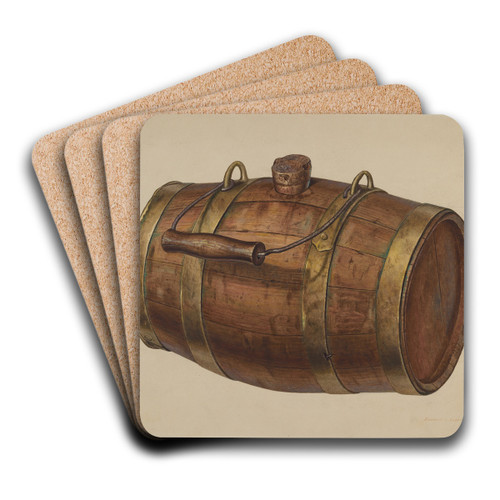 Field Keg by Edward L. Loper Art Drink Coaster set Field Keg by Edward L. Loper Art Drink Coaster set