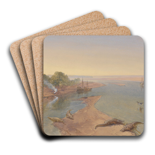 The Ganges by William Simpson Art Drink Coaster set