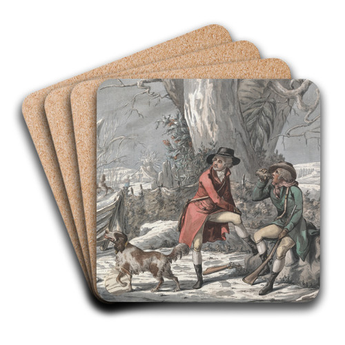 Snipe Shooting by Robert Dighton Art Drink Coaster set Snipe Shooting by Robert Dighton Art Drink Coaster set