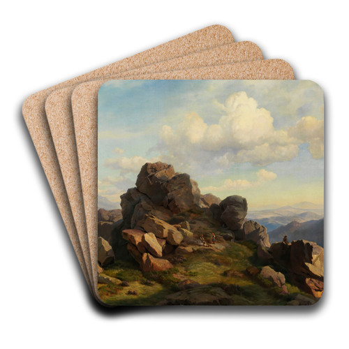 Bodenmais, Markt im niederbayrischen Landkreis Regen by Carl Hummel Art Drink Coaster set
