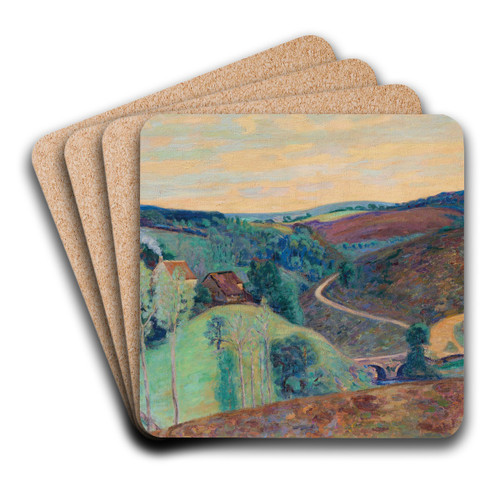 Le pont Charraud by Armand Guillaumin Art Drink Coaster set