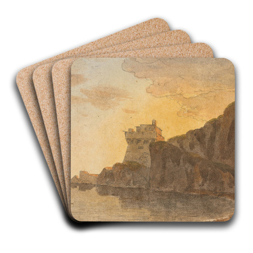 In the Bay of Salerno, near Vietri by John Warwick Smith Art Drink Coaster set In the Bay of Salerno, near Vietri by John Warwick Smith Art Drink Coaster set