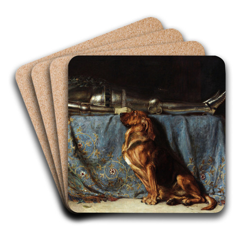 Requiescat by Briton Riviere Art Drink Coaster set