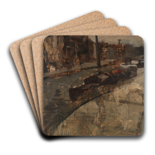 Prinsengracht near Lauriergracht, Amsterdam by George Hendrik Breitner Art Drink Coaster set