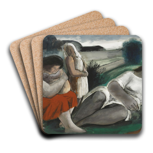 The Repose by Bernard Meninsky Art Drink Coaster set