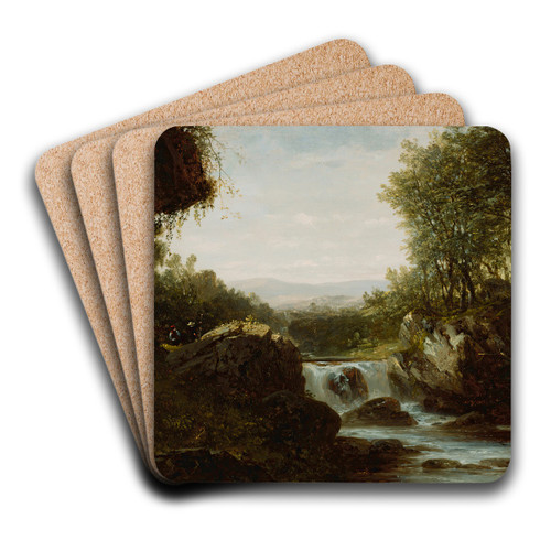 The Walking Tour by John Frederick Kensett Art Drink Coaster set