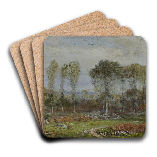 Morning in September by Dwight W. Tryon Art Drink Coaster set