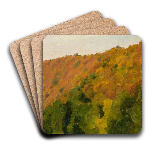 Herbstwald im Brental by Gustav Kampmann Art Drink Coaster set