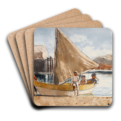 Summertime by Winslow Homer Art Drink Coaster set Summertime by Winslow Homer Art Drink Coaster set