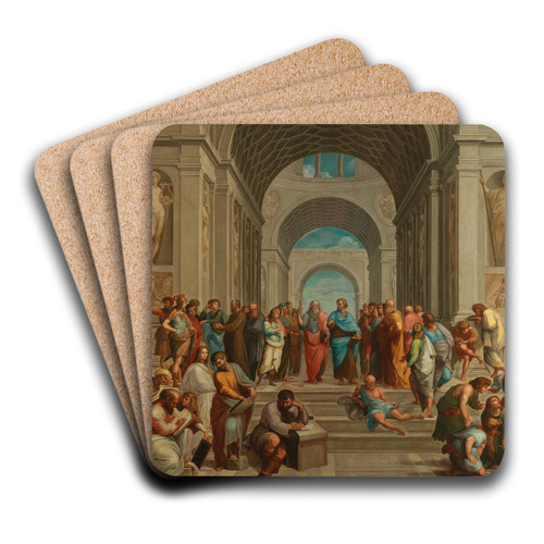 The School of Athens by Roman School Art Drink Coaster set
