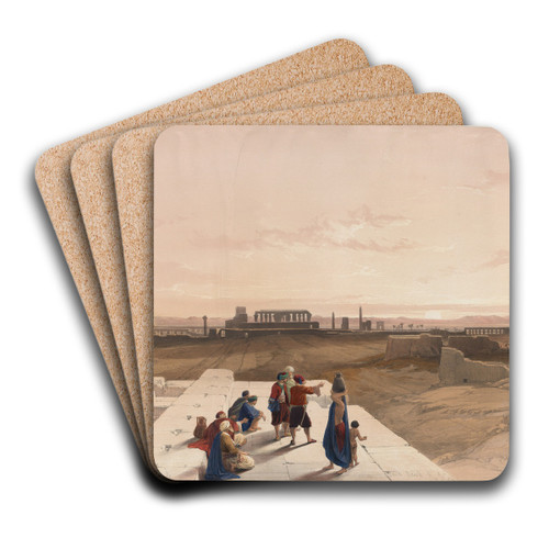 Ruins of Karnack [Karnak]. by David Roberts Art Drink Coaster set