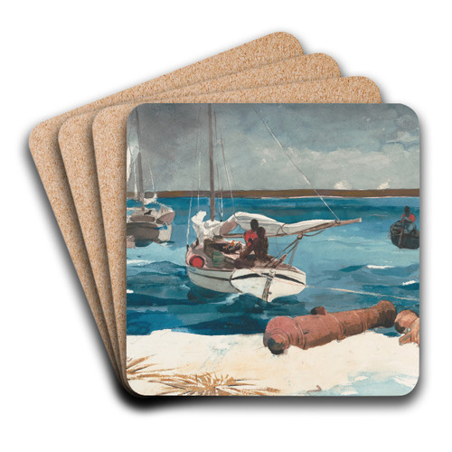 Nassau by Winslow Homer Art Drink Coaster set Nassau by Winslow Homer Art Drink Coaster set