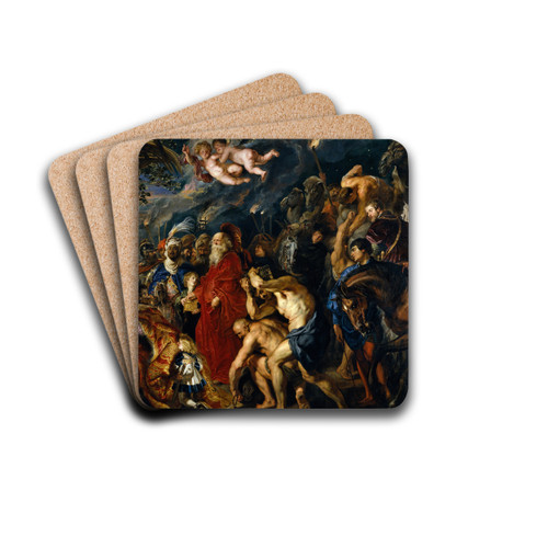 Adoration of the Magi by Peter Paul Rubens Drink Coasters - set of 4