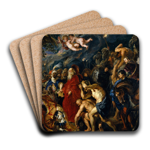 Adoration of the Magi by Peter Paul Rubens Art Drink Coaster set