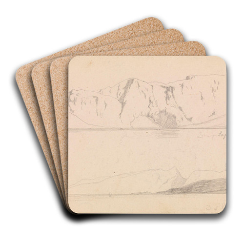 Fra Sognefjorden by Hans Gude Art Drink Coaster set