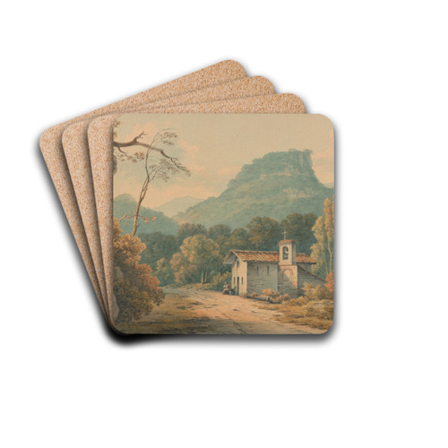 The Hermitage at Frascati by John Warwick Smith Drink Coasters - set of 4