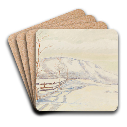 Schneeberg by Anton Emanuel Peschka Art Drink Coaster set