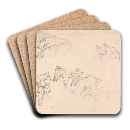 Study of Horses Carrying Calves on their Backs by Sawrey Gilpin Art Drink Coaster set Study of Horses Carrying Calves on their Backs by Sawrey Gilpin Art Drink Coaster set
