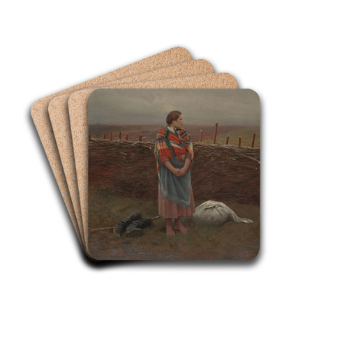 Homeless woman by Antoni Piotrowski Drink Coasters - set of 4
