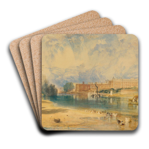 Hampton Court Palace by Joseph Mallord William Turner Art Drink Coaster set