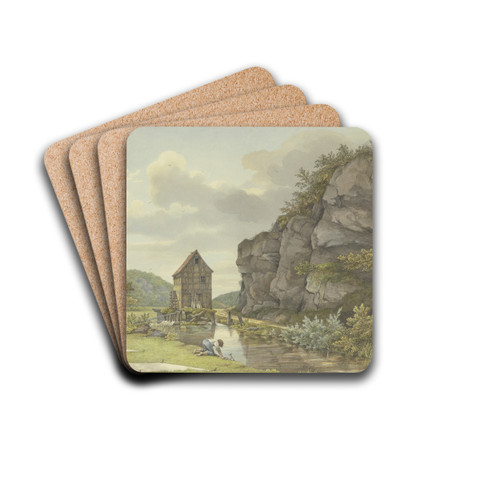 Schneidemhle bei Eppstein (Lorsbacher Tal) by Carl Morgenstern Drink Coasters - set of 4