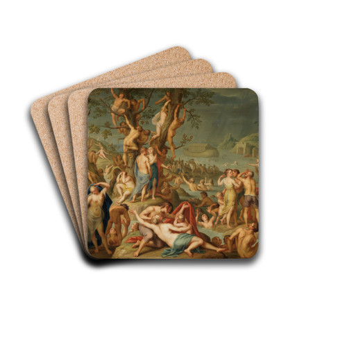 The deluge by Balthasar Beschey Drink Coasters - set of 4