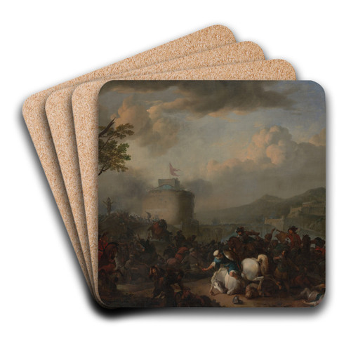 Battle Scene by Johannes Lingelbach Art Drink Coaster set
