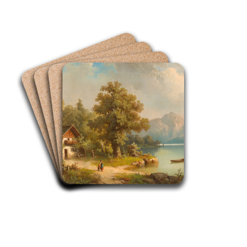 At Lake Lucerne by Guido Hampe Drink Coasters - set of 4