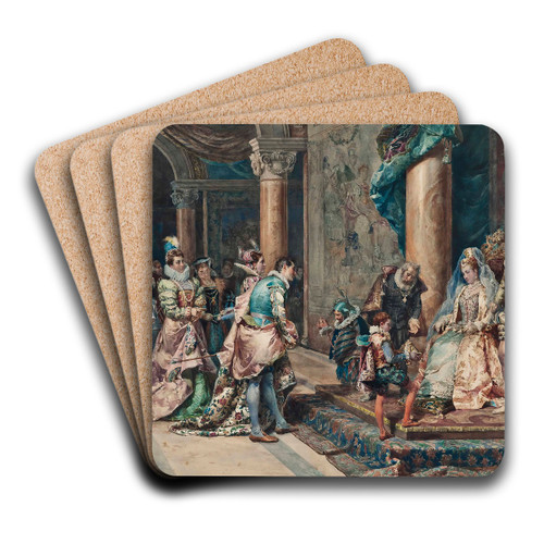 The presentation by Cesare Auguste Detti Art Drink Coaster set The presentation by Cesare Auguste Detti Art Drink Coaster set