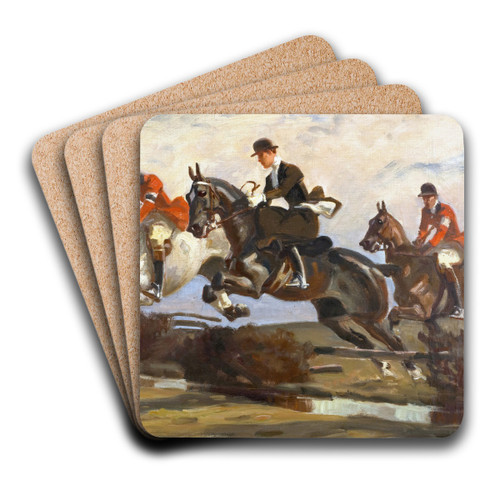 ber die Hrden by Angelo Jank Art Drink Coaster set
