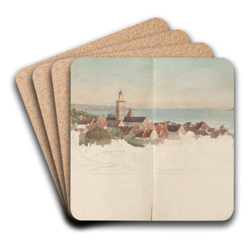 berlingen by Hans Gude Art Drink Coaster set