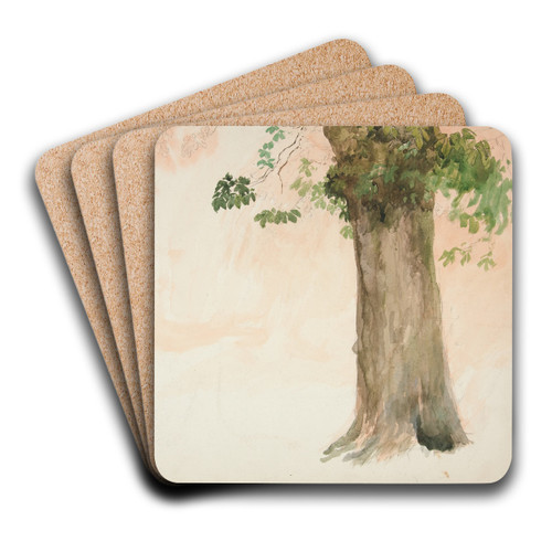 Study of a treetrunk by Edwin Austin Abbey Art Drink Coaster set