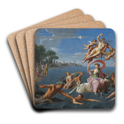 The Rape of Europe by Nicolas Colombel Art Drink Coaster set