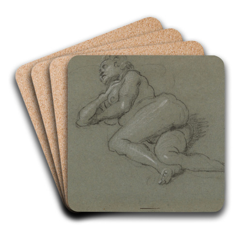 Reclining Female Nude by Domenico Tintoretto Art Drink Coaster set