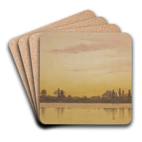 Dosseringen seen from the Sea by Christen Kbke Art Drink Coaster set