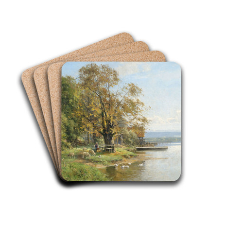 Herbst am Starnberger See by Karl Adam Heinisch Drink Coasters - set of 4