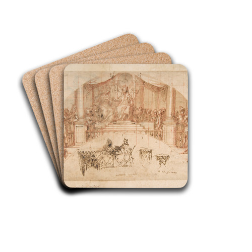 The Coronation of Esther by Carlo Urbino Drink Coasters - set of 4