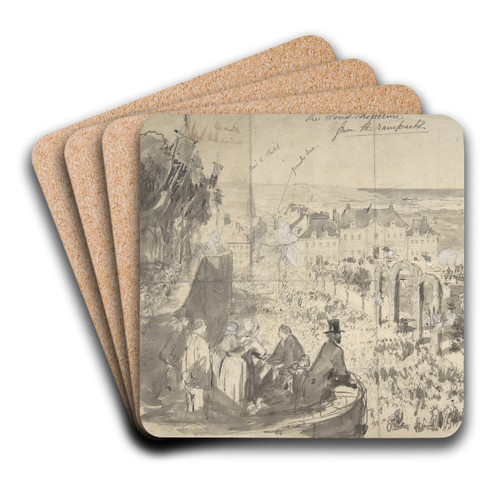 The Visit of Napolon III to Boulogne-sur-Mer by Constantin Guys Art Drink Coaster set