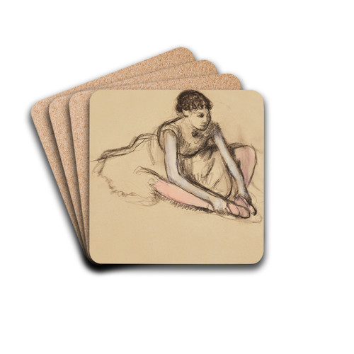 Danseuse assise by Edgar Degas Drink Coasters - set of 4