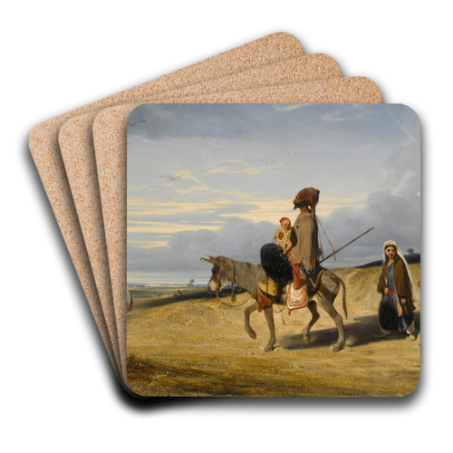 A Desert Passage by Alexandre-Gabriel Decamps Art Drink Coaster set