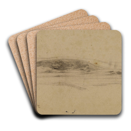 Paysage. by Jean-Achille Benouville Art Drink Coaster set